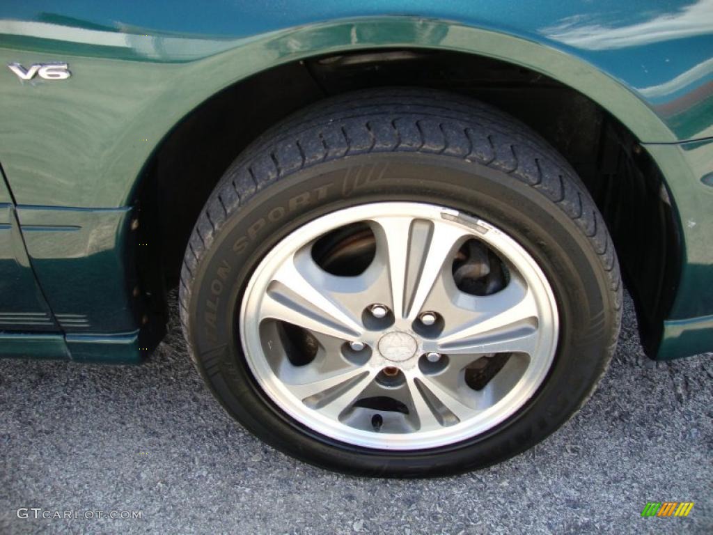2001 Galant LS V6 - Sherwood Green Pearl / Tan photo #34