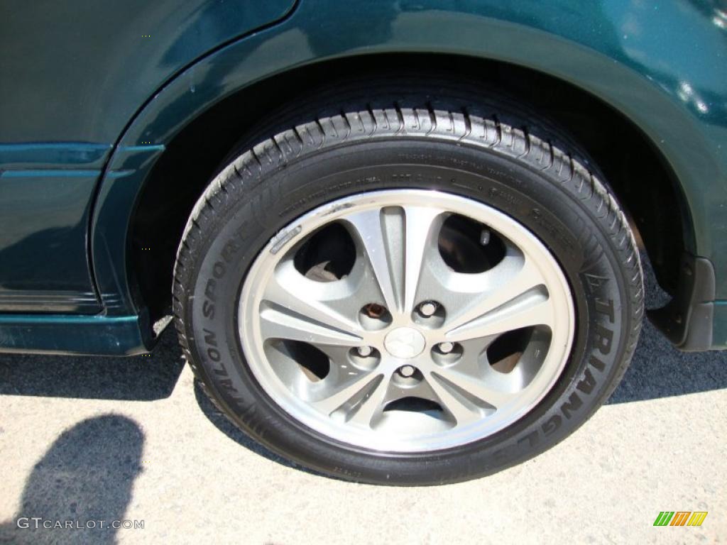 2001 Galant LS V6 - Sherwood Green Pearl / Tan photo #41