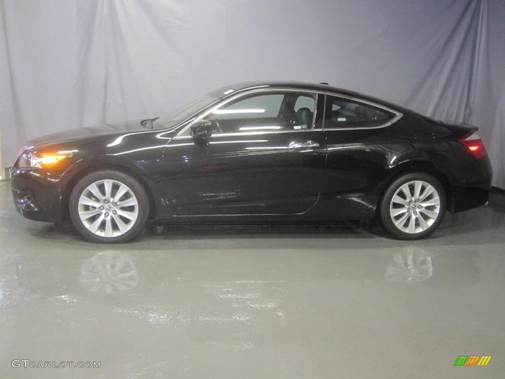 2008 Accord EX-L V6 Coupe - Nighthawk Black Pearl / Black photo #2