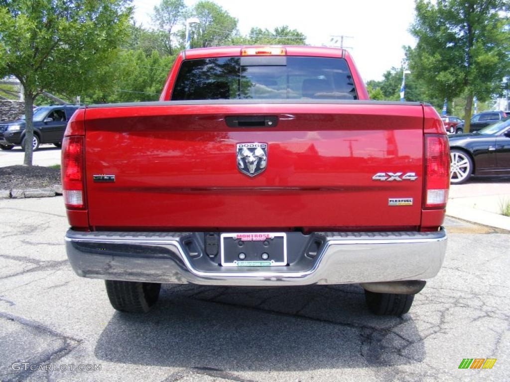 2009 Ram 1500 SLT Quad Cab 4x4 - Inferno Red Crystal Pearl / Dark Slate/Medium Graystone photo #4