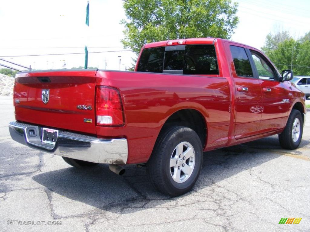 2009 Ram 1500 SLT Quad Cab 4x4 - Inferno Red Crystal Pearl / Dark Slate/Medium Graystone photo #5