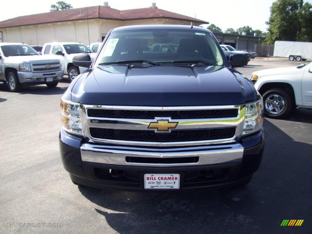 2010 Silverado 1500 LT Extended Cab 4x4 - Imperial Blue Metallic / Ebony photo #9