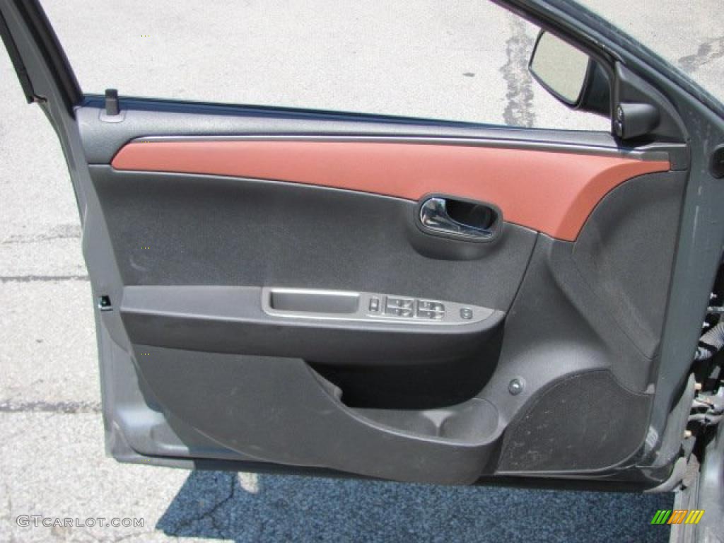 2008 Malibu LTZ Sedan - Dark Gray Metallic / Ebony/Brick Red photo #9
