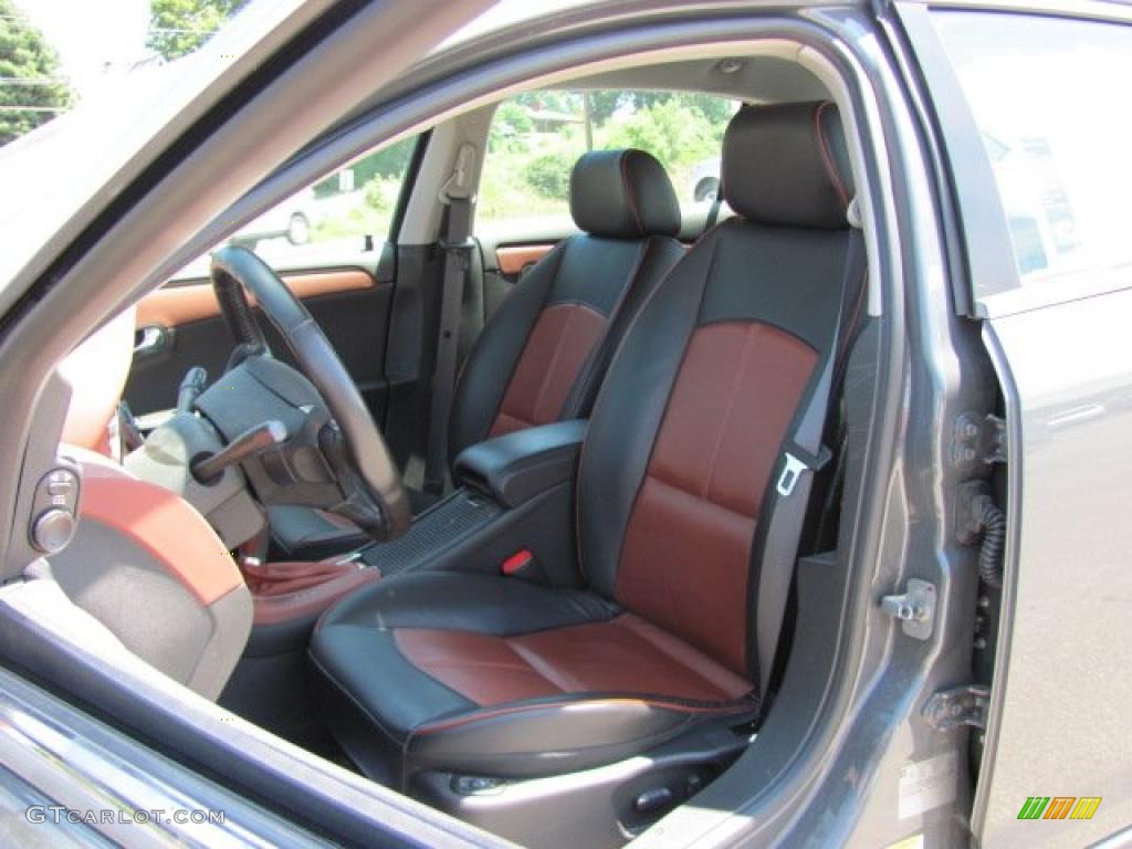 2008 Malibu LTZ Sedan - Dark Gray Metallic / Ebony/Brick Red photo #10