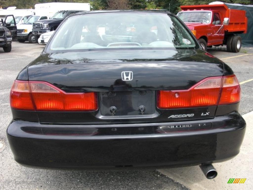 1999 Accord LX Sedan - Flamenco Black Pearl / Gray photo #4