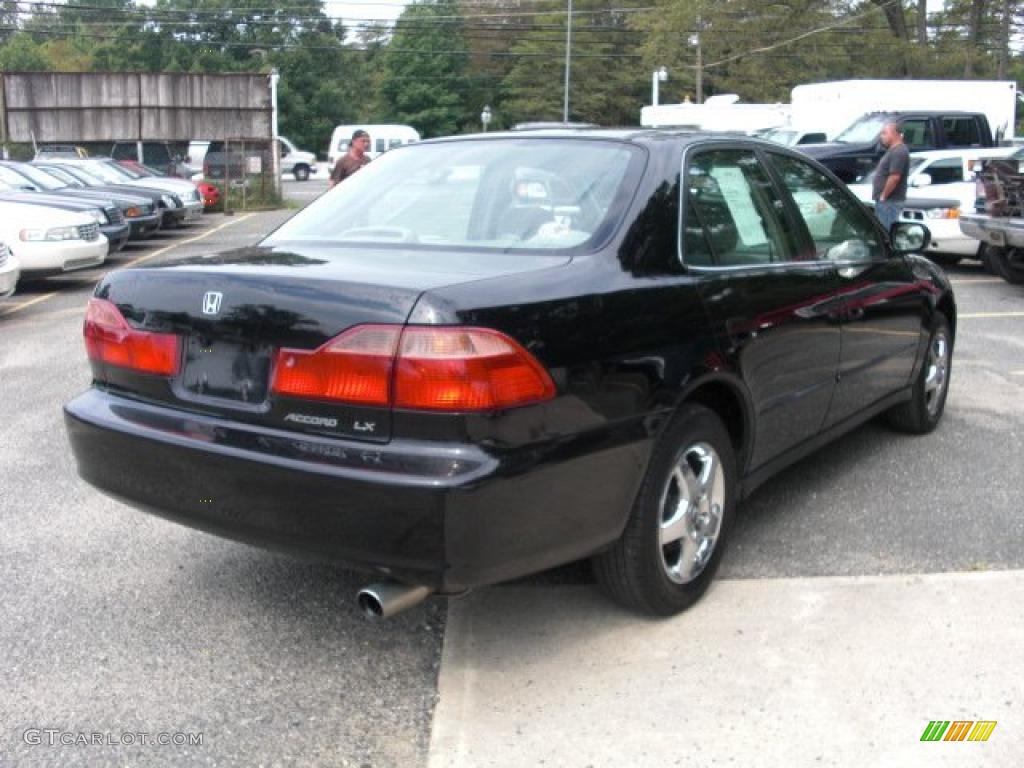 1999 Accord LX Sedan - Flamenco Black Pearl / Gray photo #5