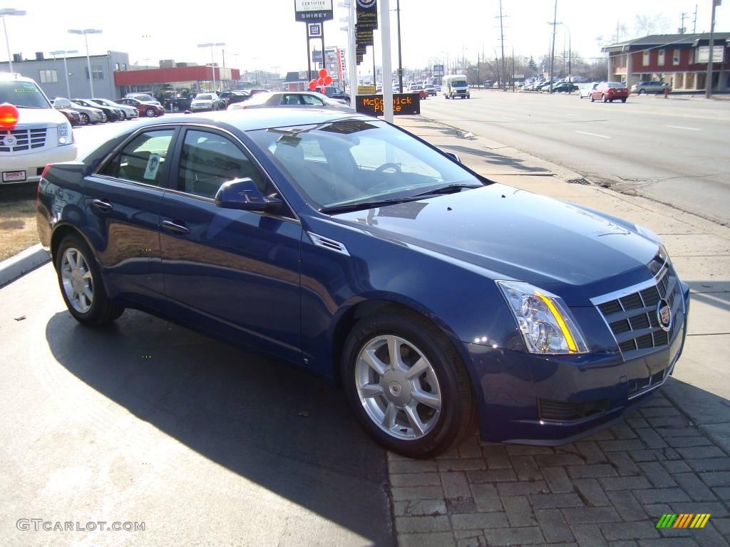 2009 CTS 4 AWD Sedan - Blue Diamond Tri-Coat / Light Titanium/Ebony photo #3