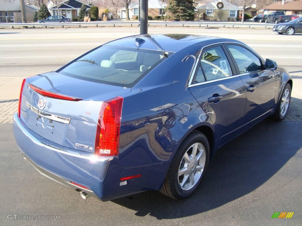 2009 CTS 4 AWD Sedan - Blue Diamond Tri-Coat / Light Titanium/Ebony photo #4