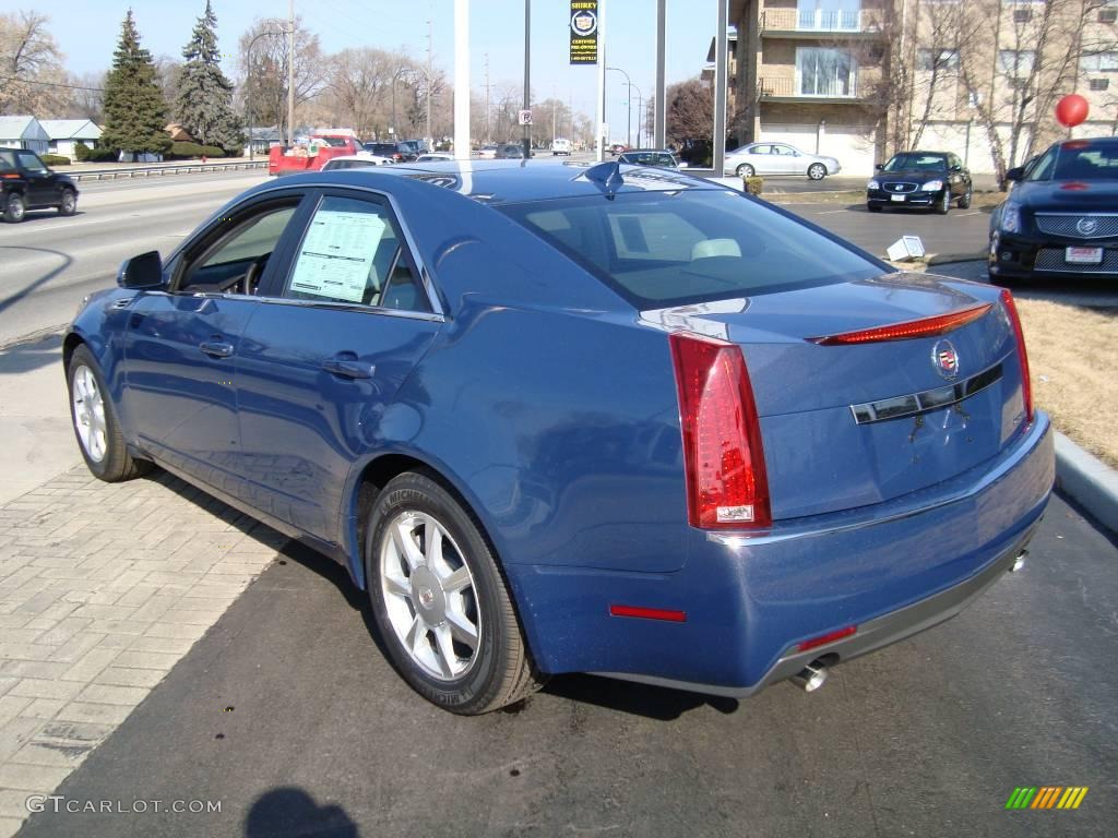 2009 CTS 4 AWD Sedan - Blue Diamond Tri-Coat / Light Titanium/Ebony photo #6