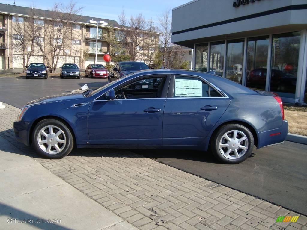 2009 CTS 4 AWD Sedan - Blue Diamond Tri-Coat / Light Titanium/Ebony photo #7