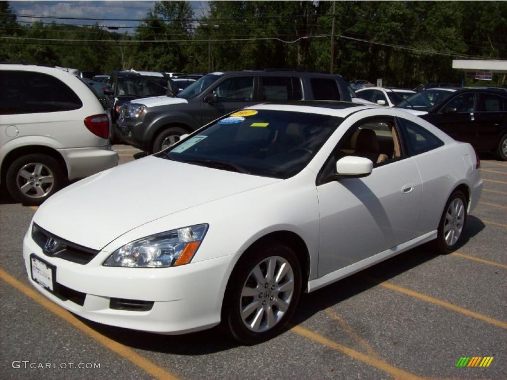 2007 Accord EX V6 Coupe - Taffeta White / Ivory photo #1