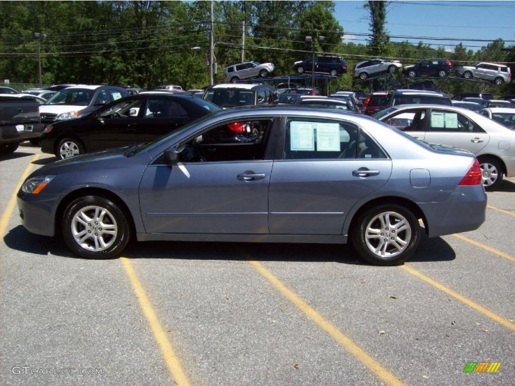 2007 Accord EX Sedan - Cool Blue Metallic / Gray photo #21