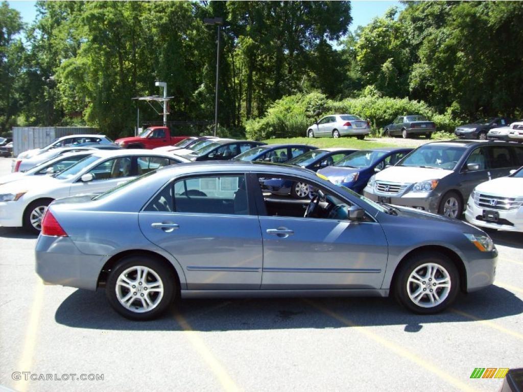 2007 Accord EX Sedan - Cool Blue Metallic / Gray photo #25