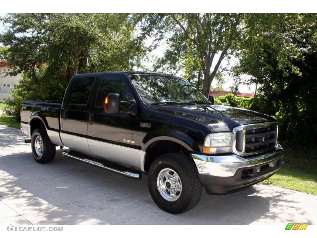 2004 F250 Super Duty Lariat Crew Cab 4x4 - Black / Medium Flint photo #14