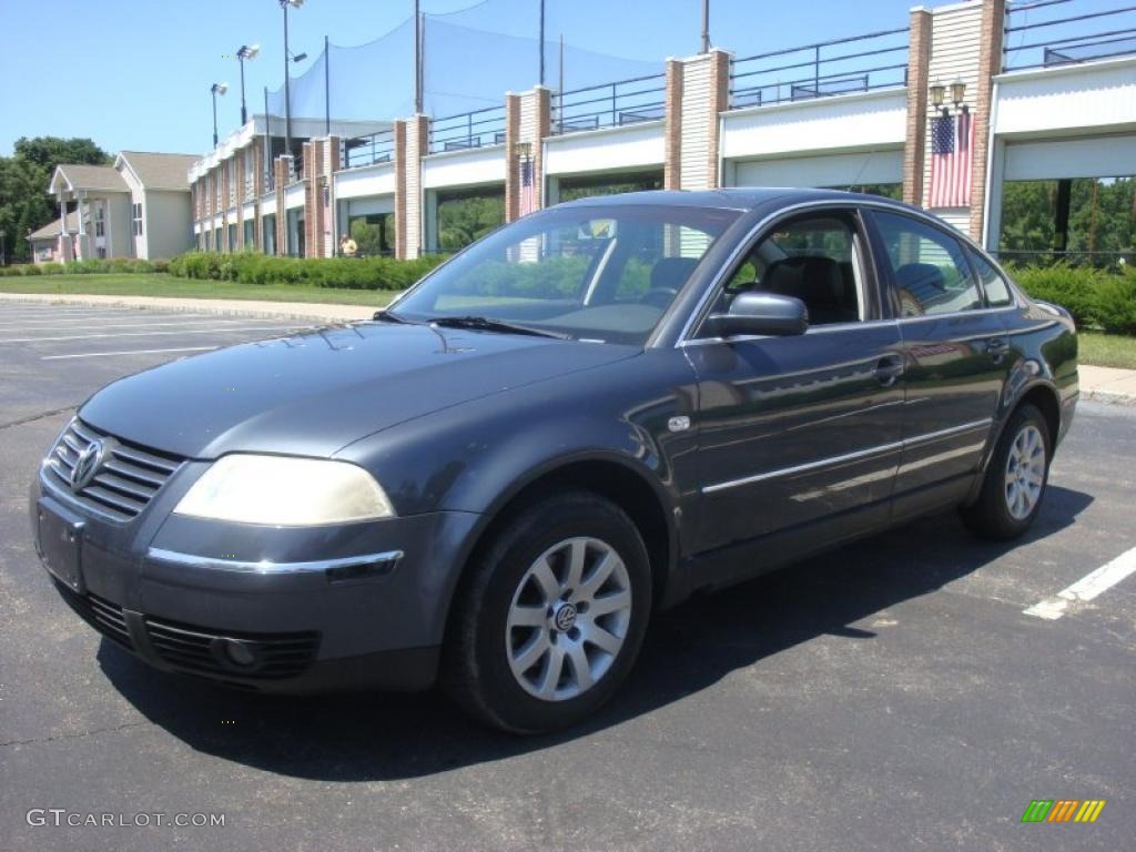 2002 Passat GLS Sedan - Blue Anthracite Pearl / Black photo #1