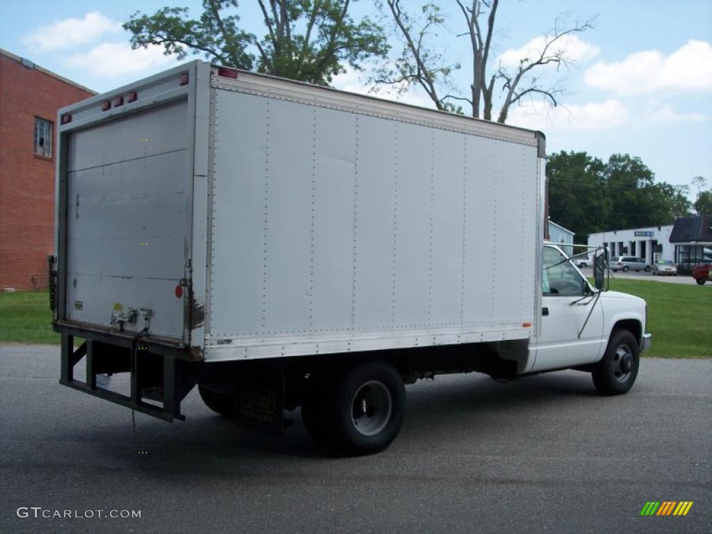 1998 C/K 3500 C3500 Regular Cab Stake Truck - Summit White / Blue photo #4