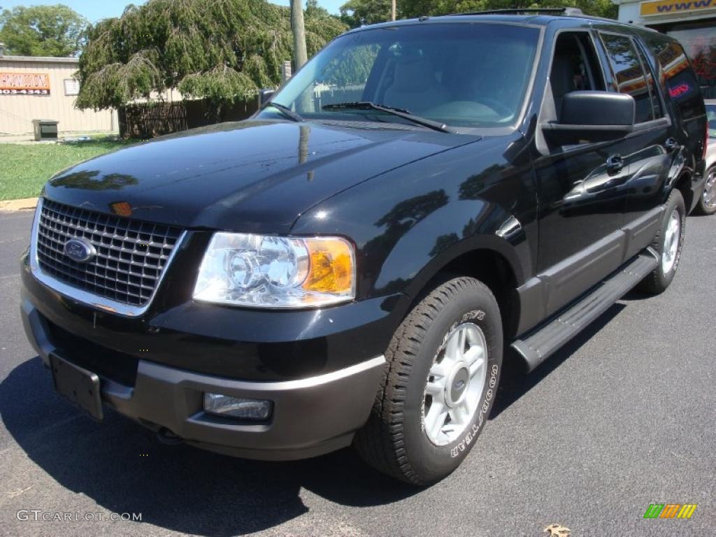 2003 Expedition XLT 4x4 - Black Clearcoat / Medium Parchment photo #1