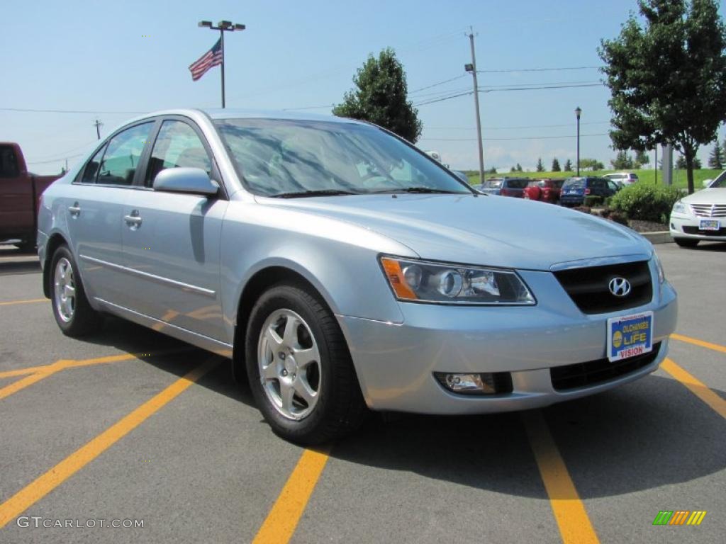 2006 Sonata LX V6 - Silver Blue Metallic / Gray photo #15