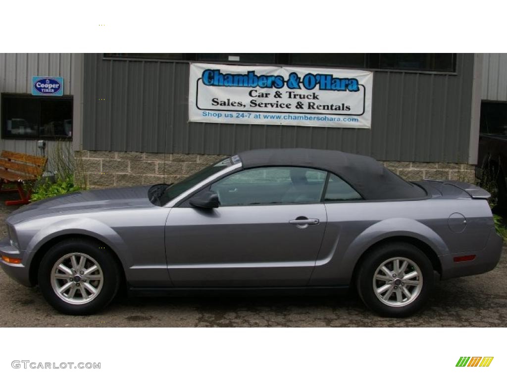 2007 Mustang V6 Premium Convertible - Tungsten Grey Metallic / Dark Charcoal photo #14