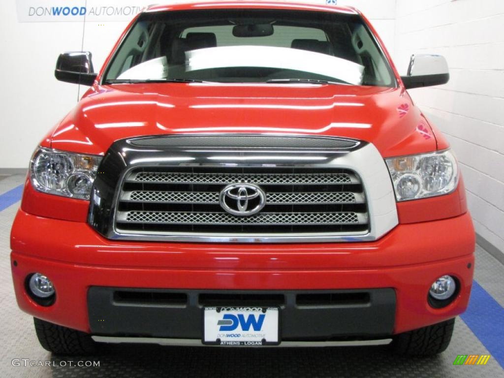 2007 Tundra Limited CrewMax 4x4 - Radiant Red / Graphite Gray photo #7