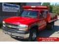 2001 Victory Red Chevrolet Silverado 3500 Regular Cab 4x4 Chassis Dump Truck  photo #1