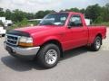 Bright Red 1999 Ford Ranger XLT Regular Cab