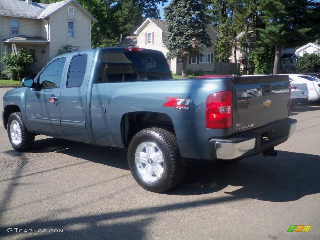 2010 Silverado 1500 LT Extended Cab 4x4 - Blue Granite Metallic / Ebony photo #7