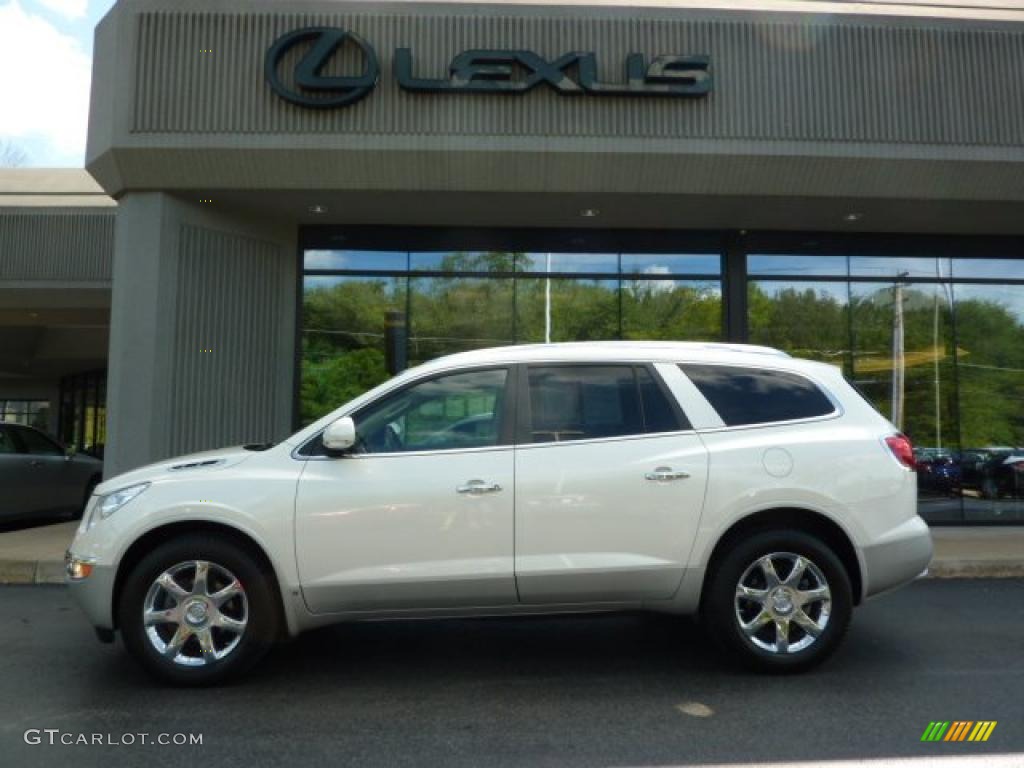 2008 Enclave CXL AWD - White Diamond Tri Coat / Cashmere/Cocoa photo #2