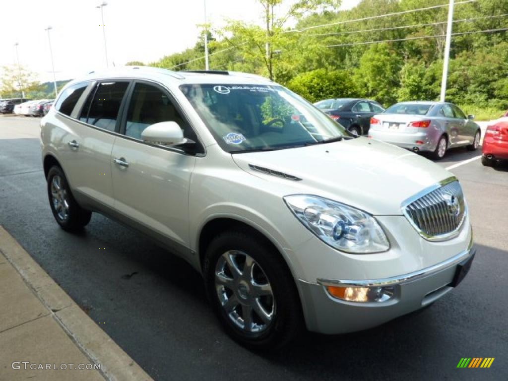 2008 Enclave CXL AWD - White Diamond Tri Coat / Cashmere/Cocoa photo #6