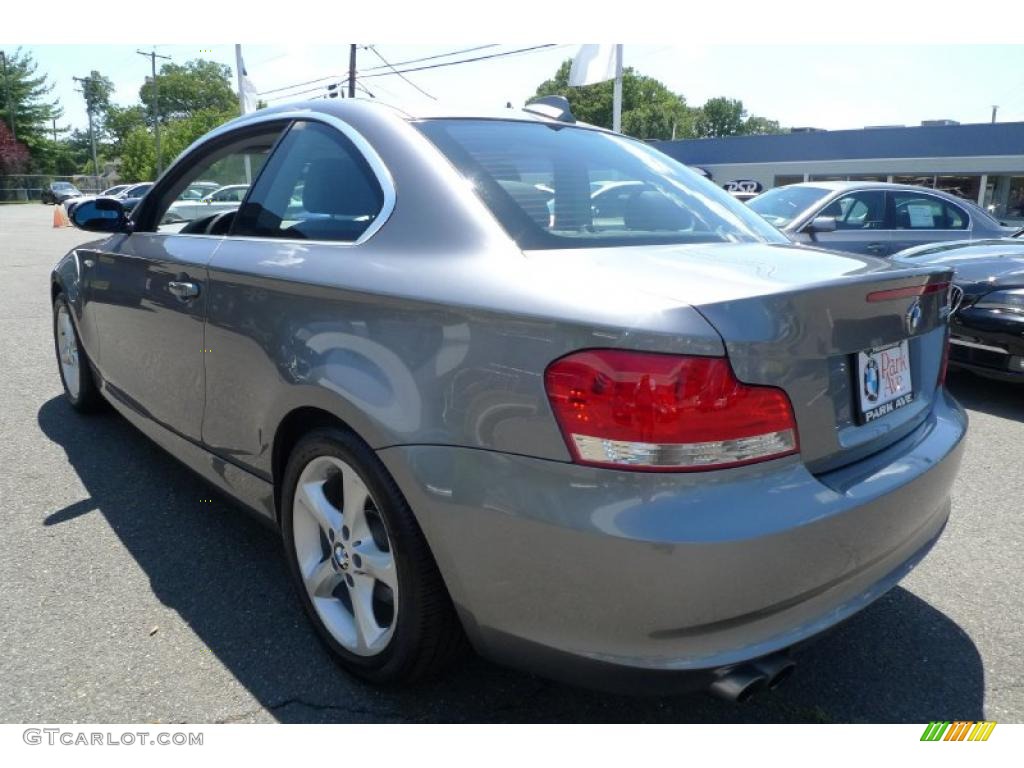 2009 1 Series 128i Coupe - Space Grey Metallic / Black photo #3