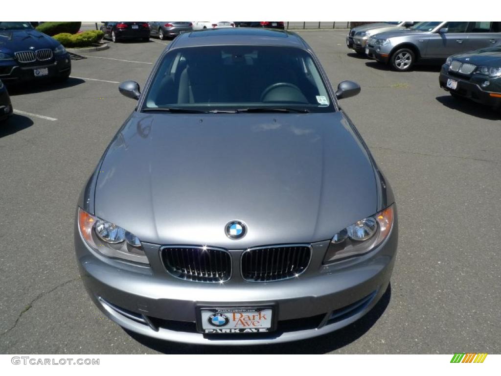 2009 1 Series 128i Coupe - Space Grey Metallic / Black photo #4