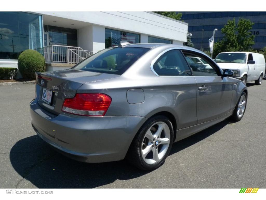 2009 1 Series 128i Coupe - Space Grey Metallic / Black photo #7