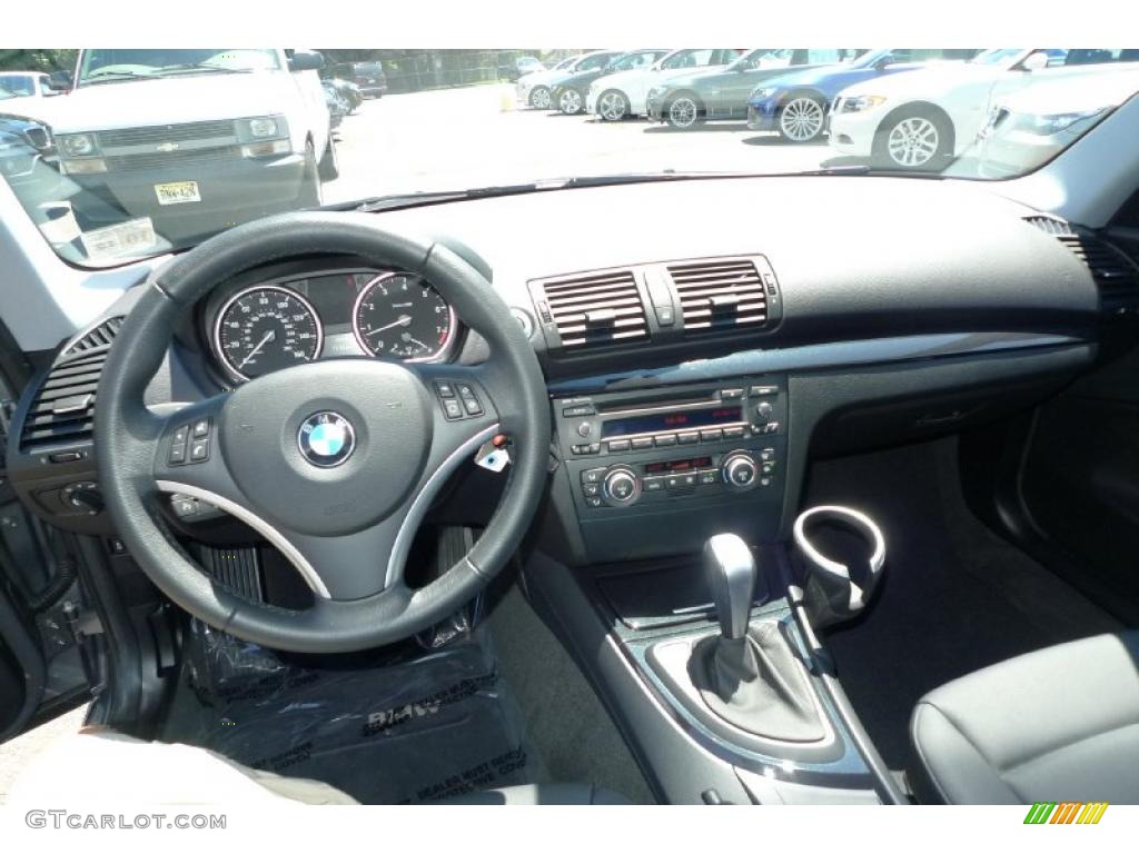2009 1 Series 128i Coupe - Space Grey Metallic / Black photo #9