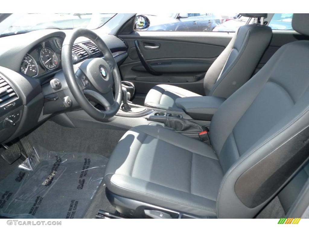 2009 1 Series 128i Coupe - Space Grey Metallic / Black photo #10