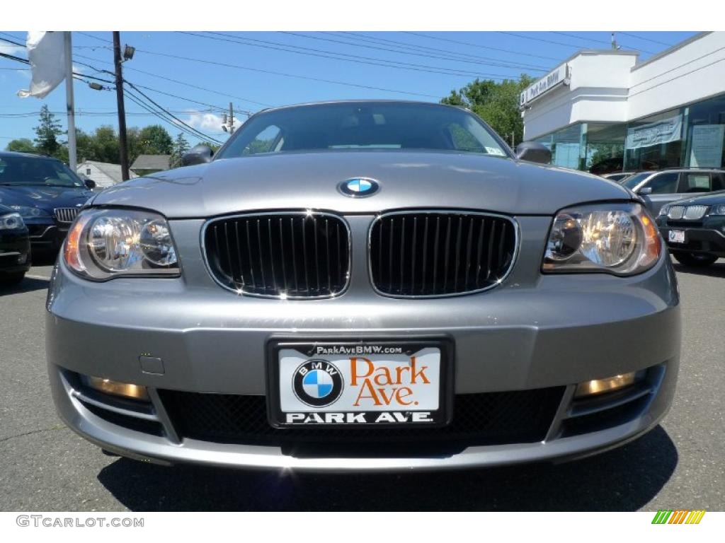 2009 1 Series 128i Coupe - Space Grey Metallic / Black photo #12
