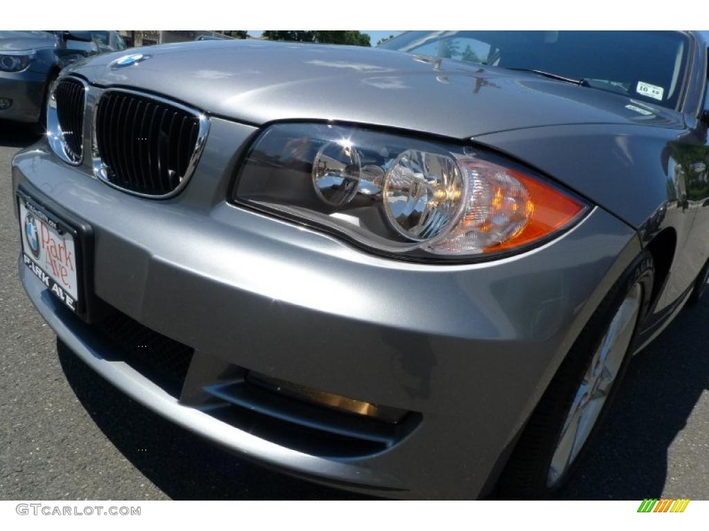 2009 1 Series 128i Coupe - Space Grey Metallic / Black photo #14