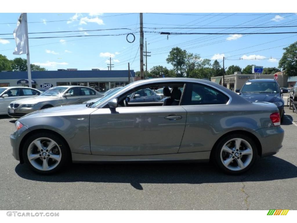 2009 1 Series 128i Coupe - Space Grey Metallic / Black photo #19