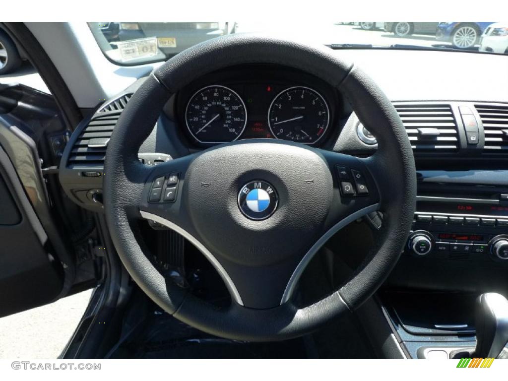 2009 1 Series 128i Coupe - Space Grey Metallic / Black photo #38