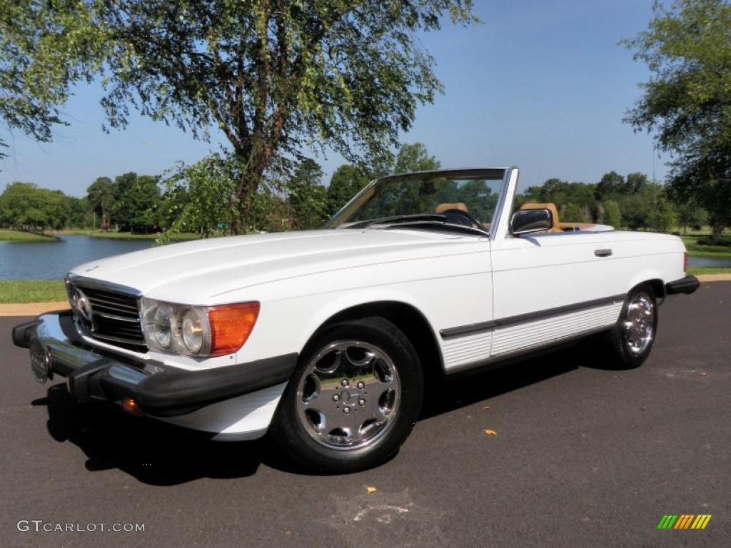 1987 SL Class 560 SL Roadster - Arctic White / Parchment photo #1