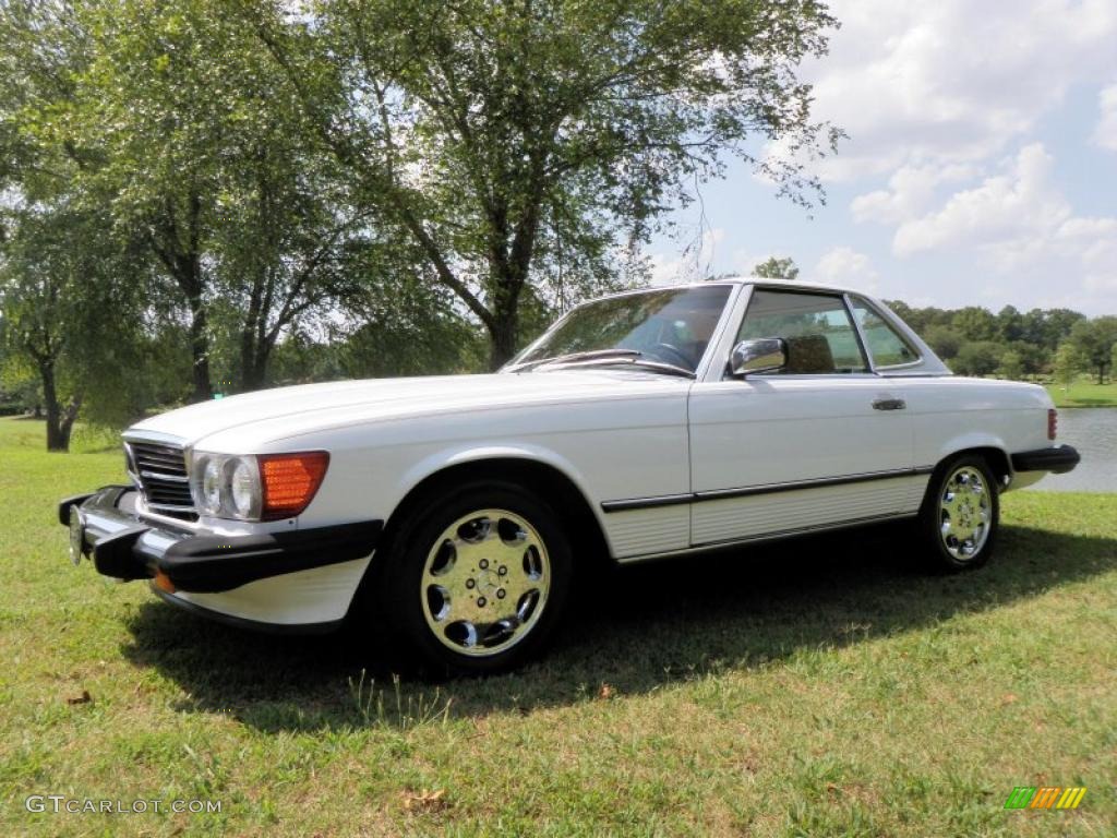 1987 SL Class 560 SL Roadster - Arctic White / Parchment photo #3