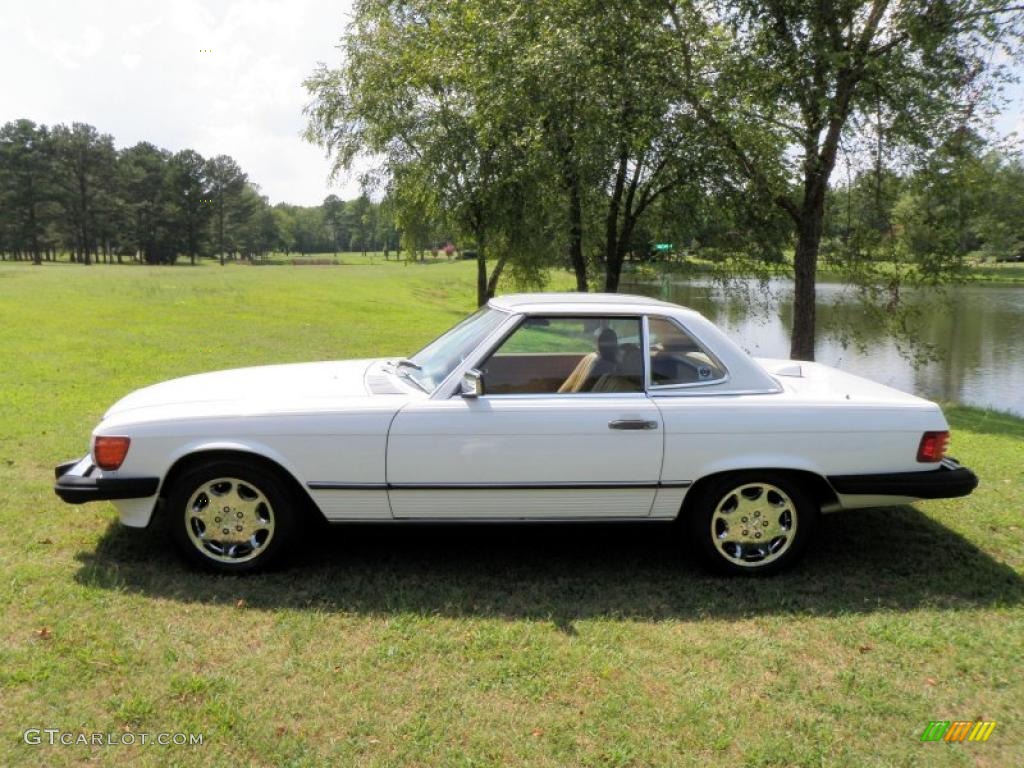 1987 SL Class 560 SL Roadster - Arctic White / Parchment photo #4