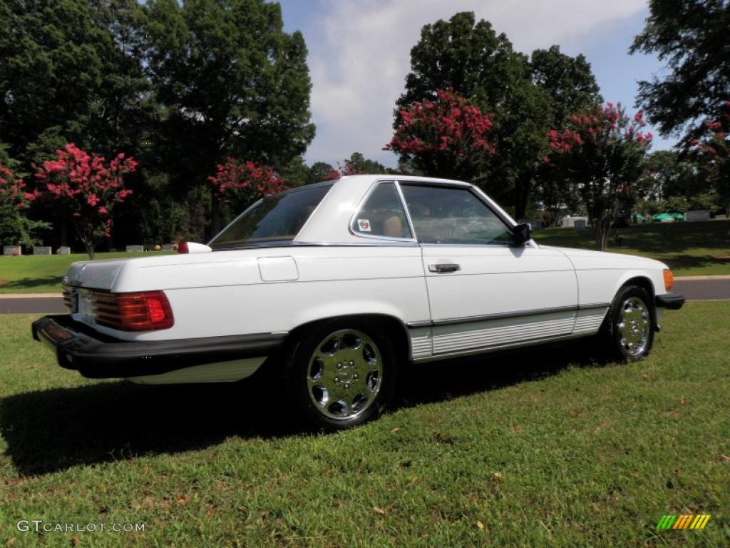 1987 SL Class 560 SL Roadster - Arctic White / Parchment photo #7