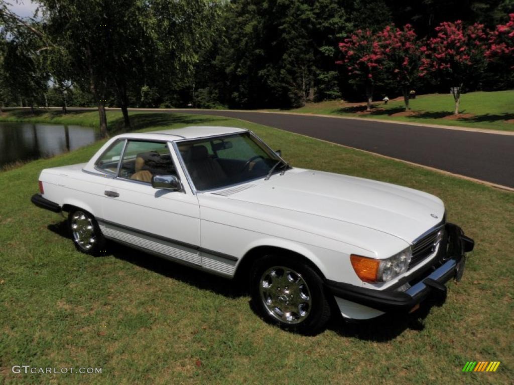 1987 SL Class 560 SL Roadster - Arctic White / Parchment photo #8