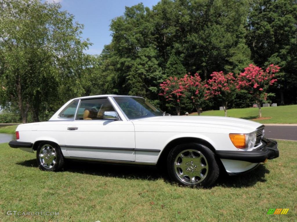 1987 SL Class 560 SL Roadster - Arctic White / Parchment photo #9