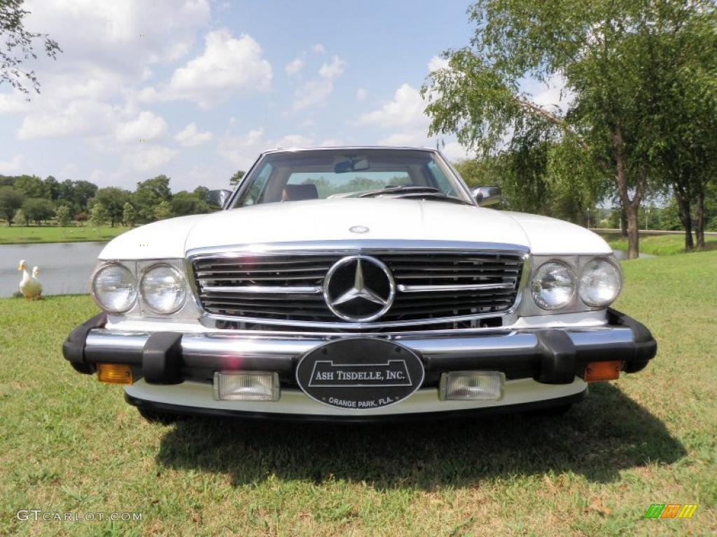 1987 SL Class 560 SL Roadster - Arctic White / Parchment photo #10