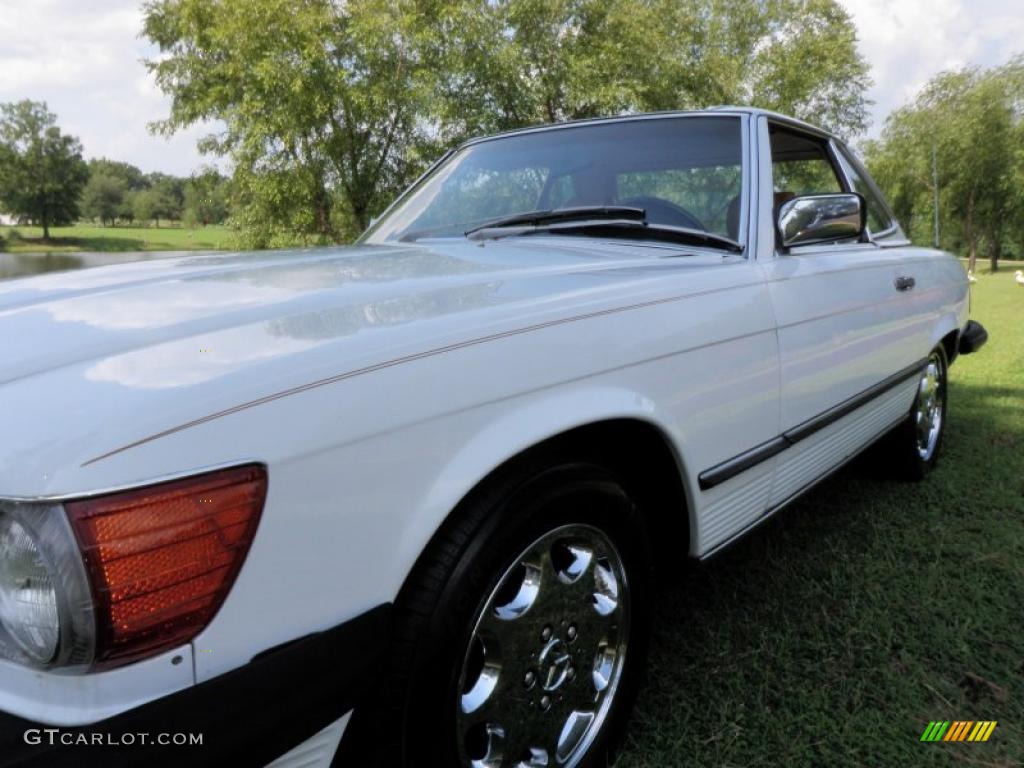 1987 SL Class 560 SL Roadster - Arctic White / Parchment photo #14