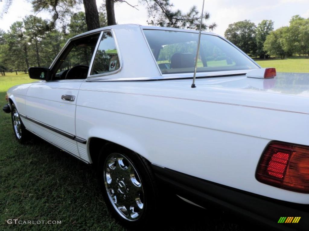 1987 SL Class 560 SL Roadster - Arctic White / Parchment photo #16