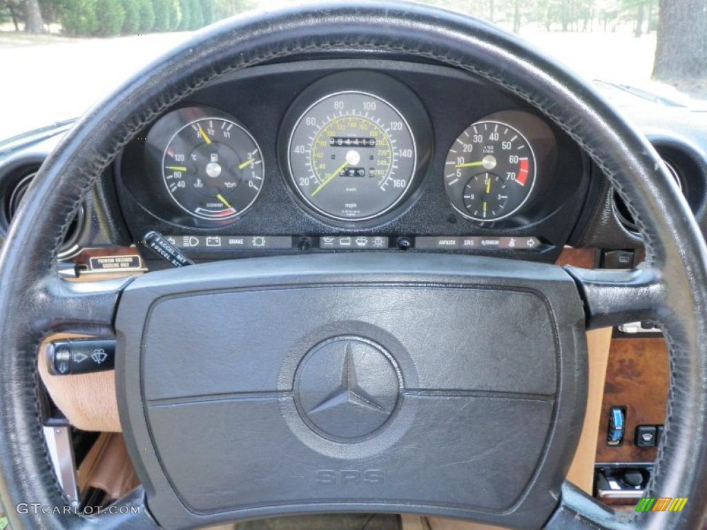 1987 SL Class 560 SL Roadster - Arctic White / Parchment photo #25