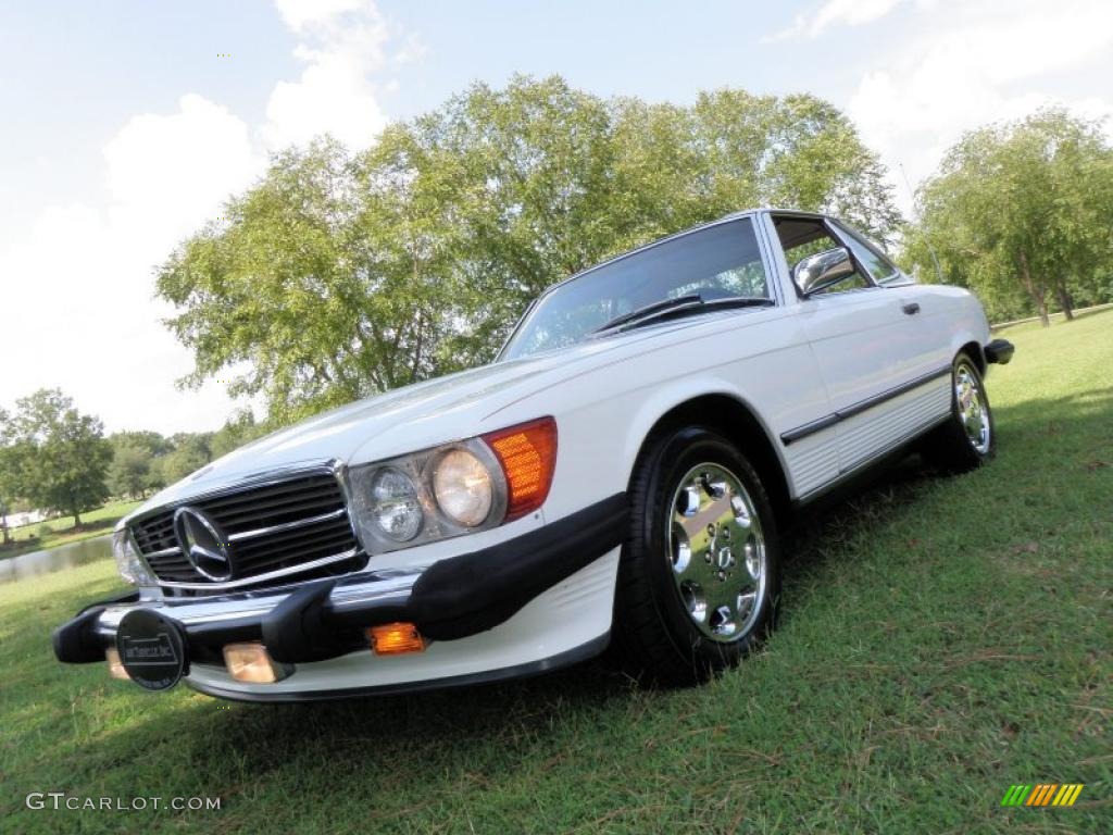 1987 SL Class 560 SL Roadster - Arctic White / Parchment photo #31