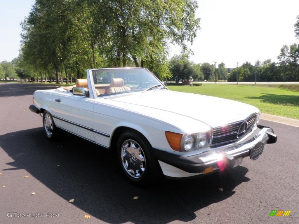 1987 SL Class 560 SL Roadster - Arctic White / Parchment photo #47